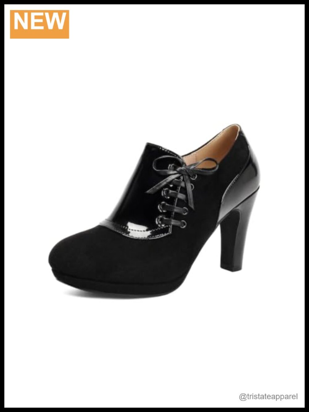 Mary Jane Heels Round Toe Ankle Strap Platform Lace Up Dress Shoes